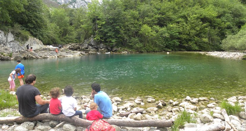 Route to the Olla de San Vicente with the children