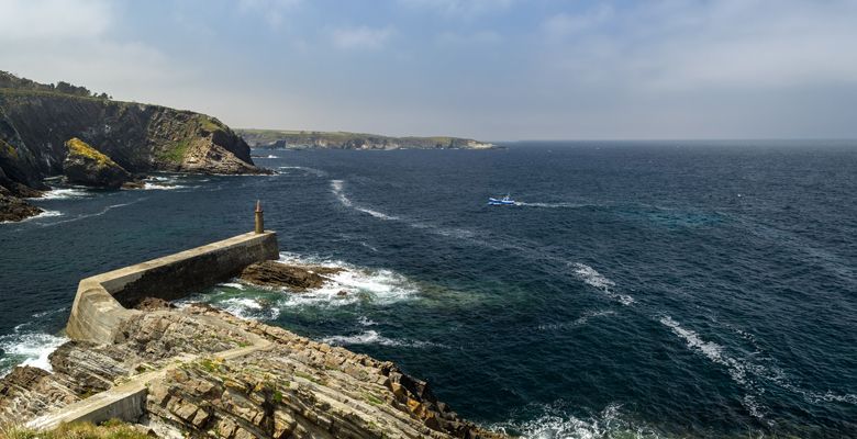 La costa occidental de Asturias desde Viavélez con Cabo Blanco al fondo