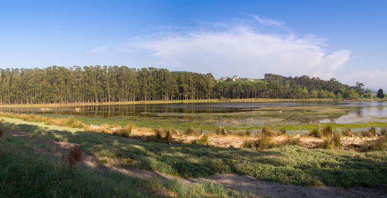 Poza en el entorno de la ría y playa de Navia