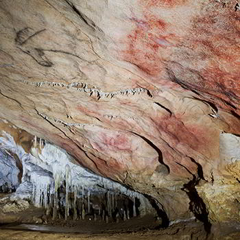 Paint on stone and live in caves