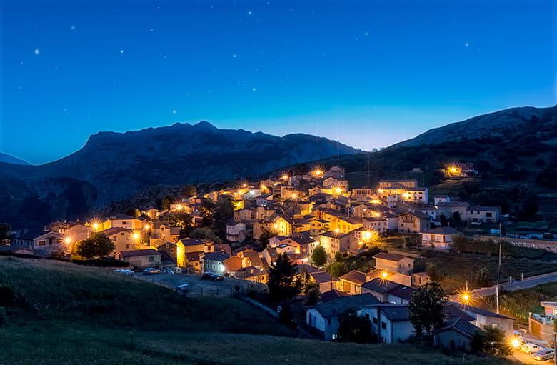 Picture of a sunset in Sotres (Cabrales)