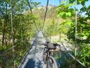 Bicycle on the bridge over the Nalon river