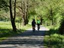 Cyclists on the road near Caces