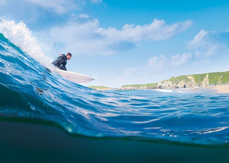 Image of surfing in western Asturias