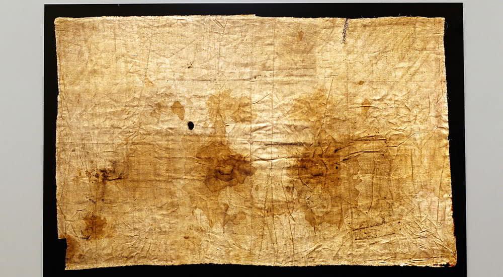 The Holy Shroud, a historical relic on display in the Holy Chamber of Oviedo Cathedral.