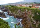 View of the San Pedro lookout promenade over the cliffs of Llanes