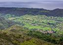 Panoramic view of the coast of Llanes from the side of the peak.