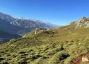 Extensive grasslands on the route to the Turbina with views of the Picos
