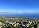 Panoramic view of the Bay of Biscay from the heights of Turbina