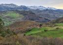 View of the Picos de Europa from the access track to La Robellada