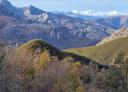 View of the Retriñón peak between valleys and mountains of Asturias.