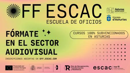 Imagen La Consejería de Cultura y la ESCAC lanzan dos cursos gratuitos para impulsar el sector audiovisual asturiano