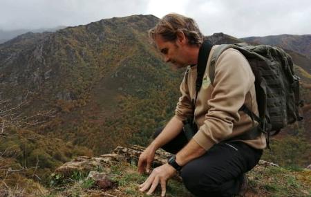 Field work in the habitat of the brown bear - Observation of Cantabrian wildlife