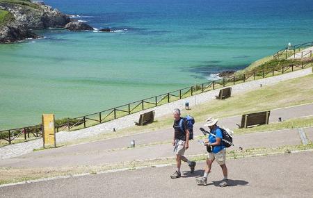 Pilgrims passing through Tapia