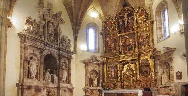 Image of the interior of the Collegiate Church of Santa María la Mayor in Salas.