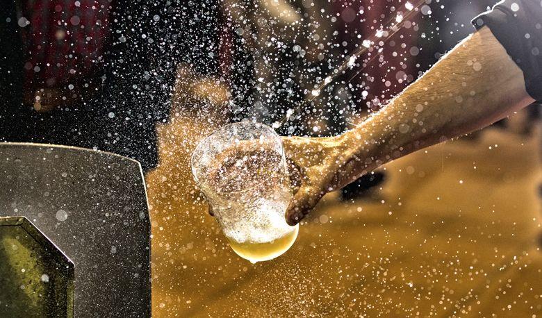 Image of the pouring of natural cider