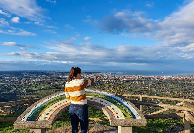 Panoramic view from Pico El Sol (Gijón)
