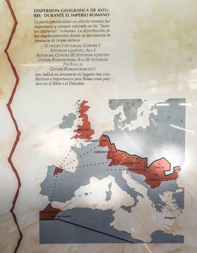 Image of a map in the Aula Didáctica del Castro of Coaña