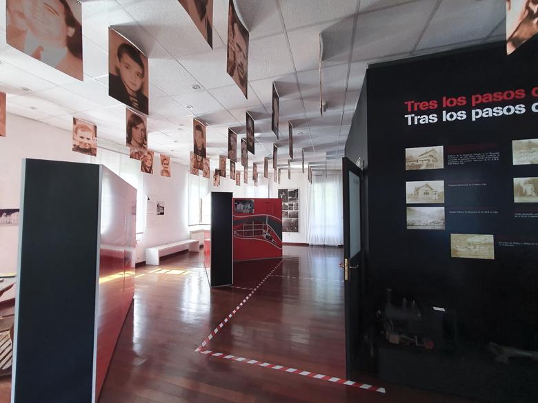 Image of the interior of the Bustiello Mining Village Interpretation Centre.