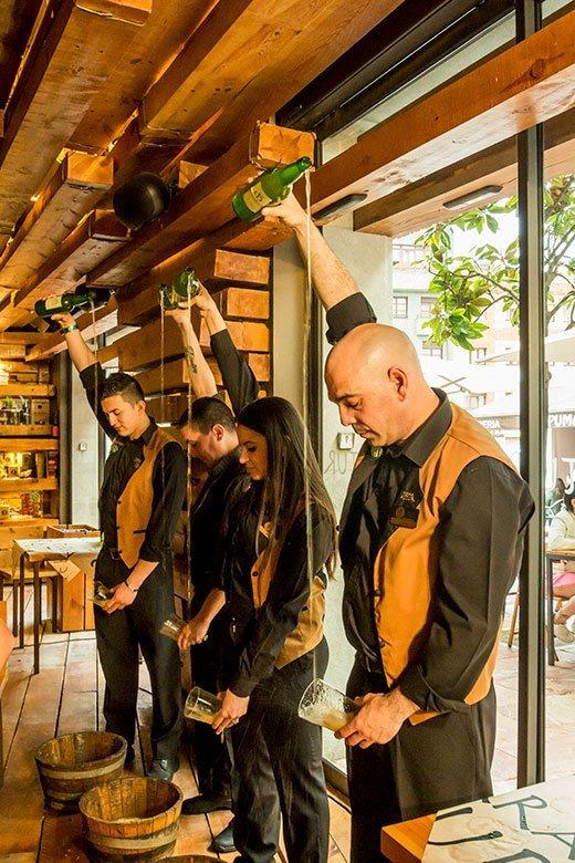 Image of the pouring of natural cider