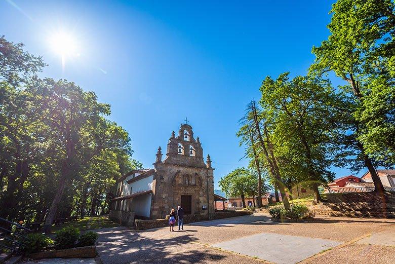 Detail of the Hermitage of El Carbayu