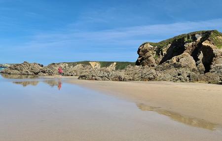 Pôr do sol na praia de Peñarronda