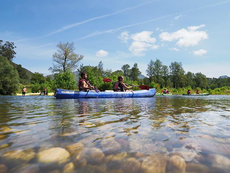 Image of the canoe descent on the river Sella