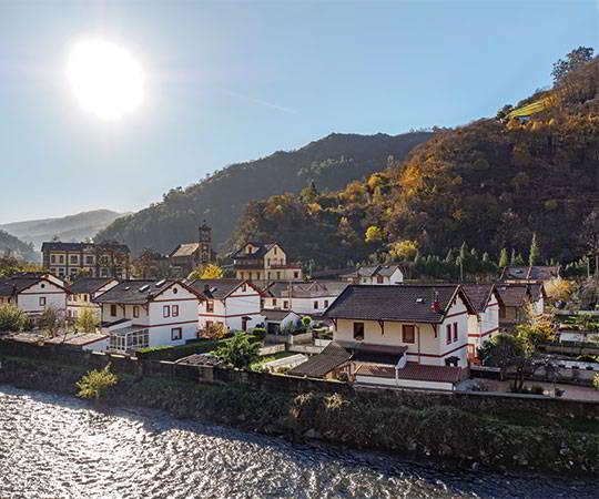 Image of the Bustiello Mining Village in the council of Mieres.
