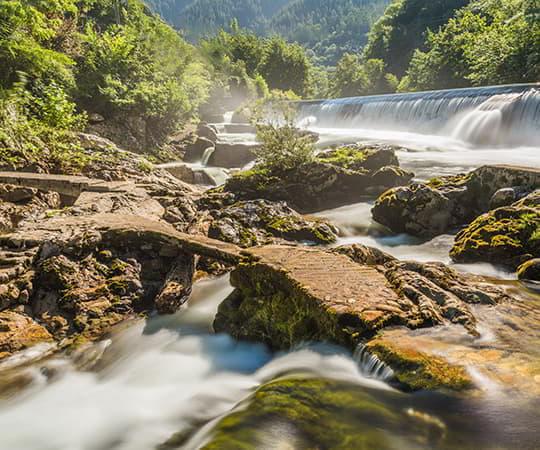 Photo of the river Sella in the area of the Salmonera in the council of Cangas de Onís.