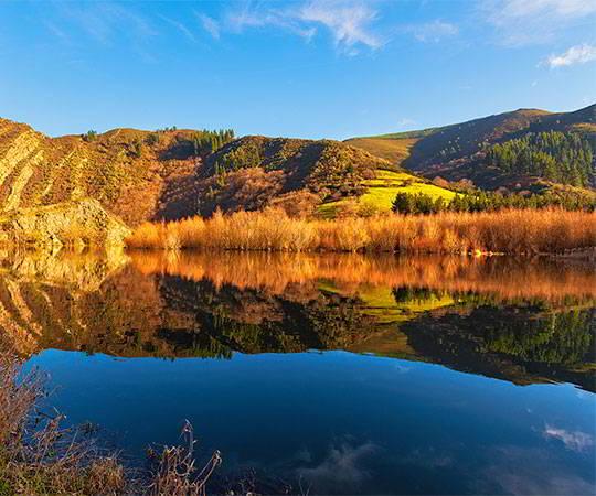 Image of the Pilotuerto reservoir in the council of Tineo.